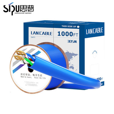 quality Cat5e 1000ft UTP FTP SFTP Pure Copper 24AWG নেটওয়ার্ক ইথারনেট LAN ক্যাবল factory